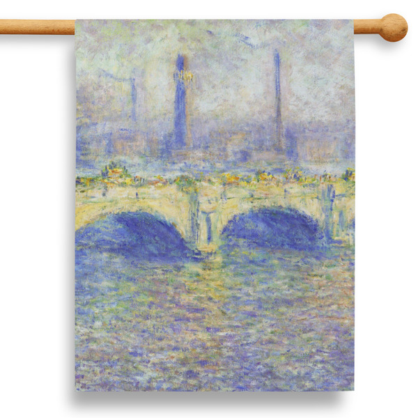 Custom Waterloo Bridge by Claude Monet 28" House Flag