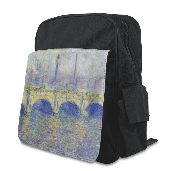 Custom Waterloo Bridge by Claude Monet Preschool Backpack