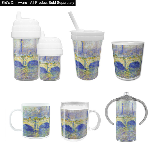 Waterloo Bridge by Claude Monet Kid's Drinkware - Customized & Personalized