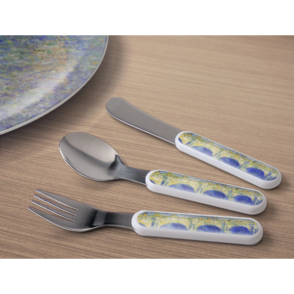 Waterloo Bridge by Claude Monet Kids Flatware w/ Plate
