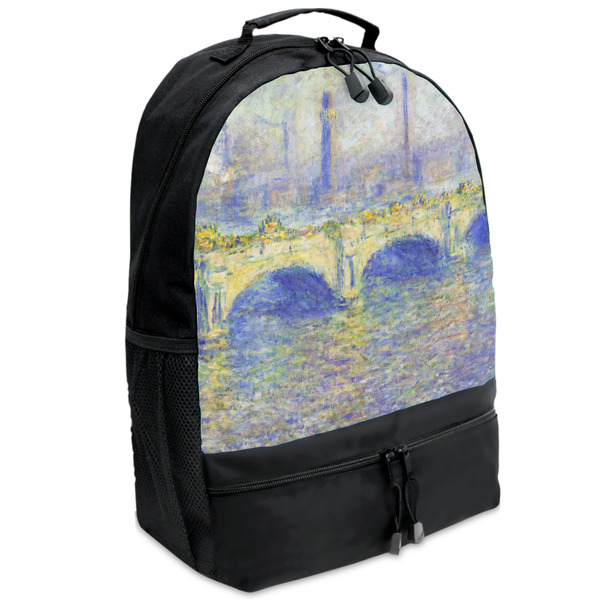 Custom Waterloo Bridge by Claude Monet Backpacks - Black