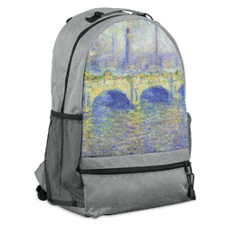Waterloo Bridge by Claude Monet Backpack - Grey