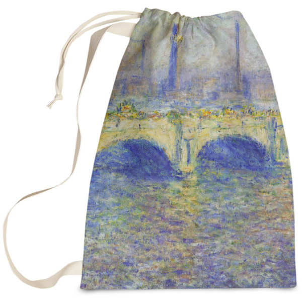 Custom Waterloo Bridge by Claude Monet Laundry Bag