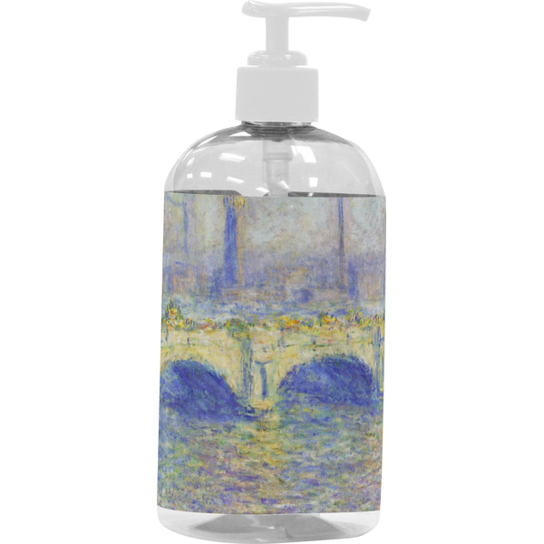 Custom Waterloo Bridge by Claude Monet Plastic Soap / Lotion Dispenser (16 oz - Large - White)