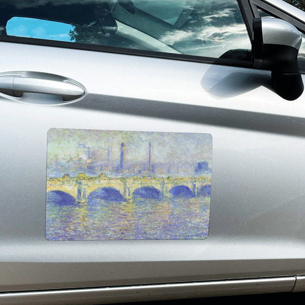 Waterloo Bridge by Claude Monet Large Rectangle Car Magnets- In Context