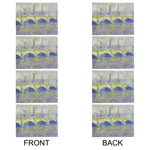 Waterloo Bridge by Claude Monet Linen Placemat - APPROVAL Set of 4 (double sided)