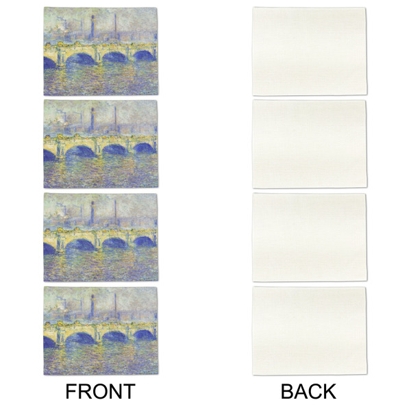 Waterloo Bridge by Claude Monet Linen Placemat - APPROVAL Set of 4 (single sided)