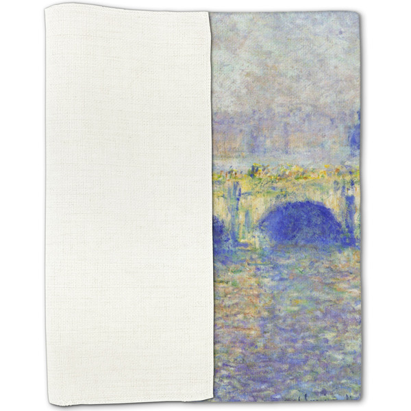 Waterloo Bridge by Claude Monet Linen Placemat - Folded Half
