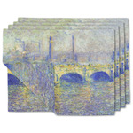Waterloo Bridge by Claude Monet Double-Sided Linen Placemat - Set of 4