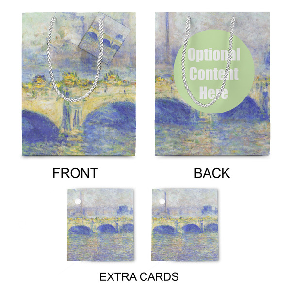 Waterloo Bridge by Claude Monet Medium Gift Bag - Approval