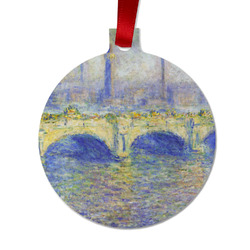 Waterloo Bridge by Claude Monet Metal Ball Ornament - Double Sided
