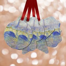 Waterloo Bridge by Claude Monet Metal Ornaments - Double Sided