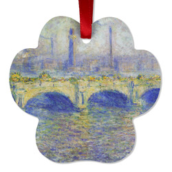Waterloo Bridge by Claude Monet Metal Paw Ornament - Double Sided
