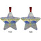 Waterloo Bridge by Claude Monet Metal Star Ornament - Front and Back