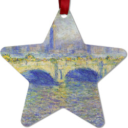 Waterloo Bridge by Claude Monet Metal Star Ornament - Double Sided