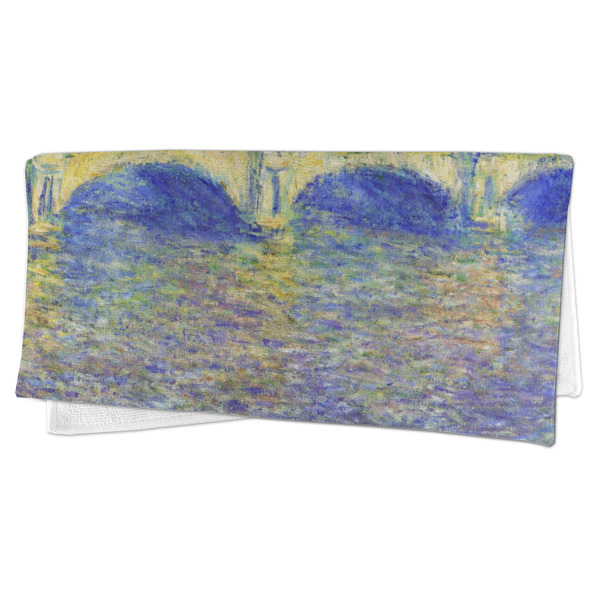 Waterloo Bridge by Claude Monet Microfiber Dish Rag - FOLDED (half)