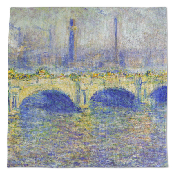 Custom Waterloo Bridge by Claude Monet Microfiber Dish Towel