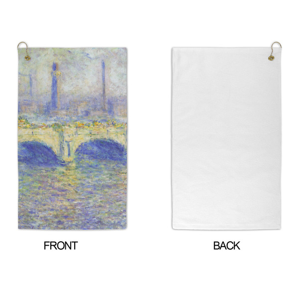 Waterloo Bridge by Claude Monet Microfiber Golf Towels - APPROVAL