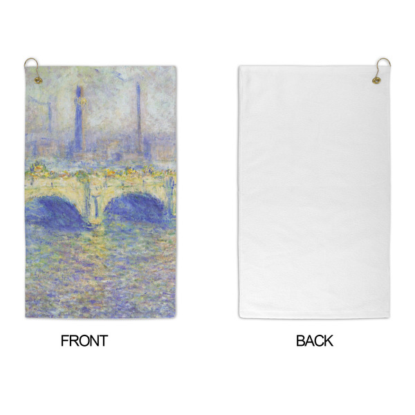 Waterloo Bridge by Claude Monet Microfiber Golf Towels - APPROVAL