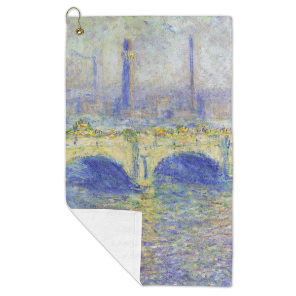 Waterloo Bridge by Claude Monet Microfiber Golf Towels - FOLD