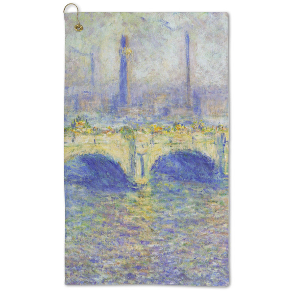 Custom Waterloo Bridge by Claude Monet Microfiber Golf Towel