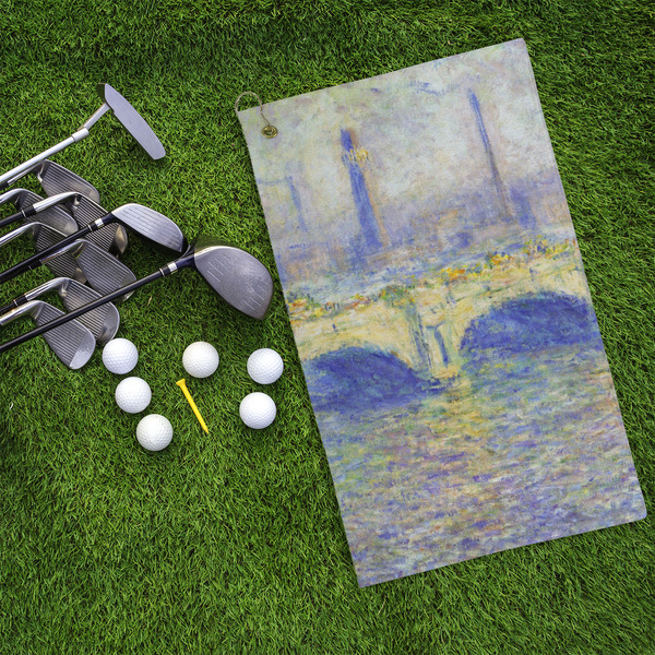 Waterloo Bridge by Claude Monet Microfiber Golf Towels - LIFESTYLE