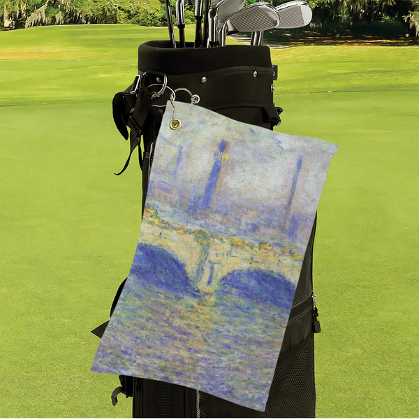 Waterloo Bridge by Claude Monet Microfiber Golf Towels - Small - LIFESTYLE