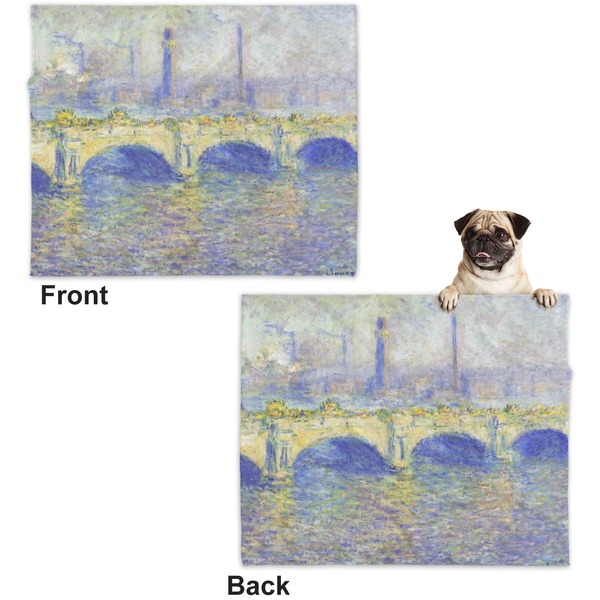 Waterloo Bridge Microfleece Dog Blanket - Large- Front & Back