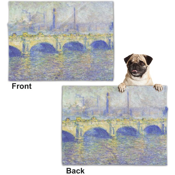 Waterloo Bridge Microfleece Dog Blanket - Regular - Front & Back