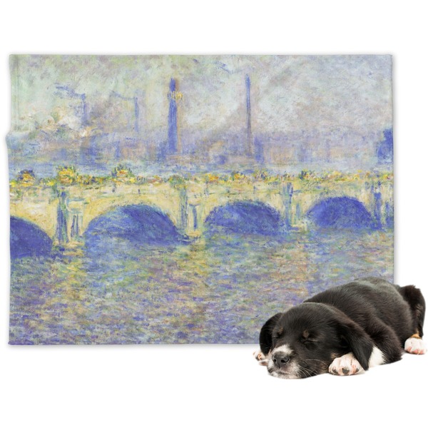 Custom Waterloo Bridge by Claude Monet Dog Blanket - Regular
