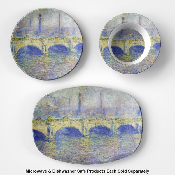 Waterloo Bridge Microwave & Dishwasher Safe CP Plastic Dishware - Group