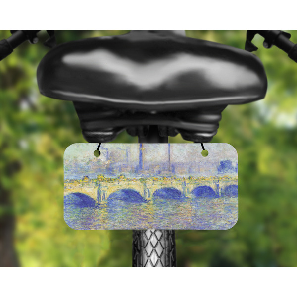 Waterloo Bridge by Claude Monet Mini License Plate on Bicycle - LIFESTYLE Two holes