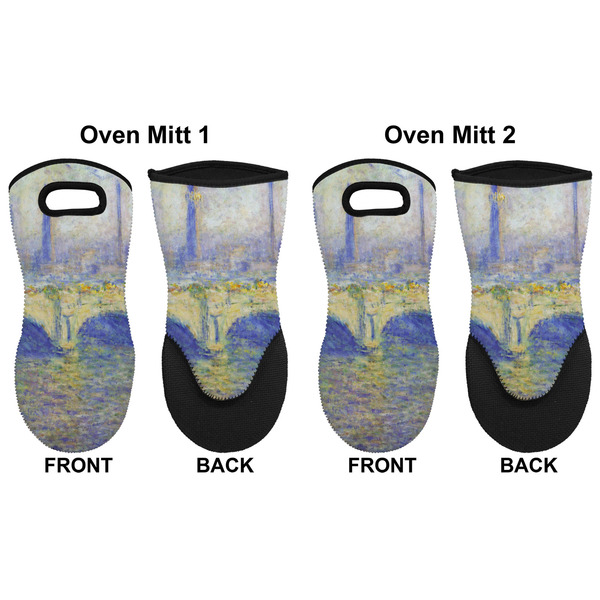 Waterloo Bridge by Claude Monet Neoprene Oven Mitt - Set of 2 - Approval