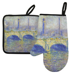 Waterloo Bridge by Claude Monet Left Oven Mitt & Pot Holder Set