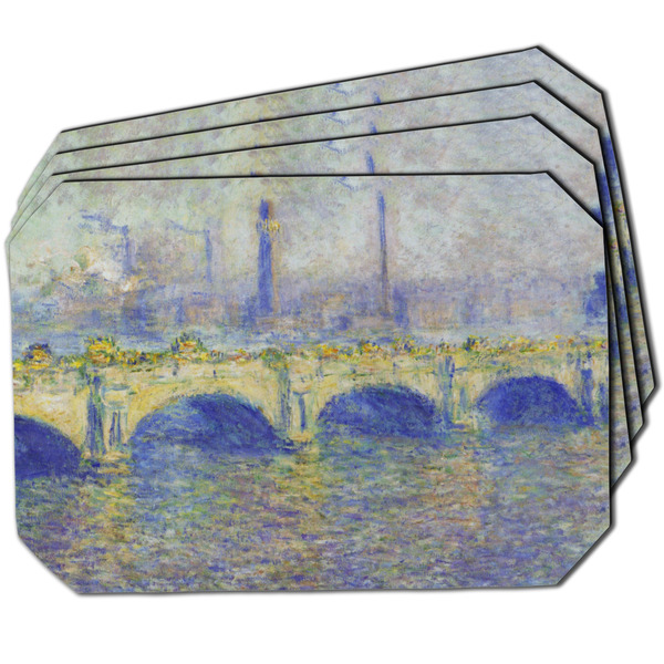 Custom Waterloo Bridge by Claude Monet Dining Table Mat - Octagon