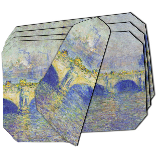 Custom Waterloo Bridge by Claude Monet Dining Table Mat - Octagon - Set of 4 (Double-SIded)