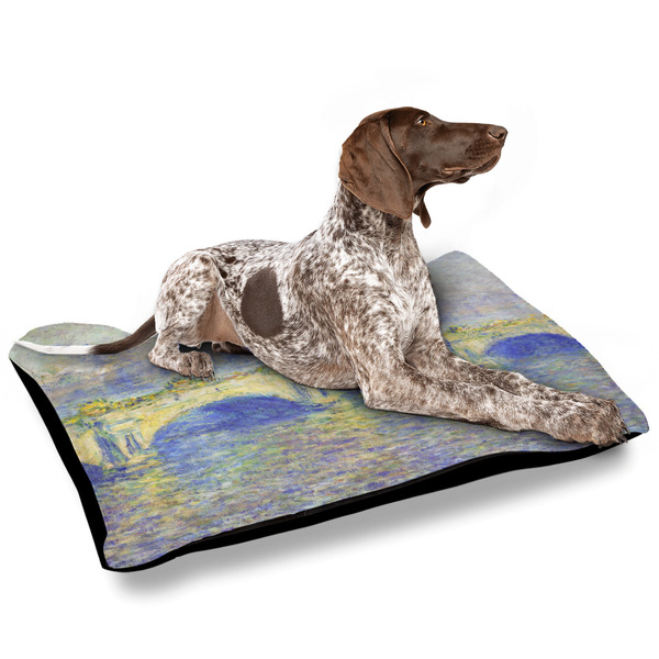 Waterloo Bridge by Claude Monet Outdoor Dog Beds - Large - IN CONTEXT