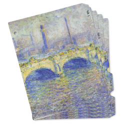 Waterloo Bridge by Claude Monet Binder Tab Divider - Set of 5