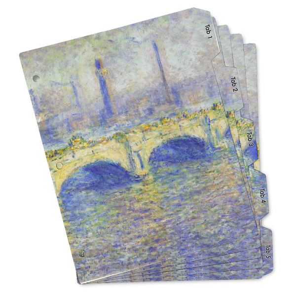 Custom Waterloo Bridge by Claude Monet Binder Tab Divider Set