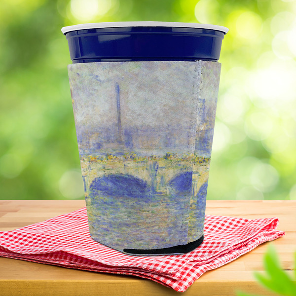 Waterloo Bridge by Claude Monet Party Cup Sleeves - with bottom - Lifestyle