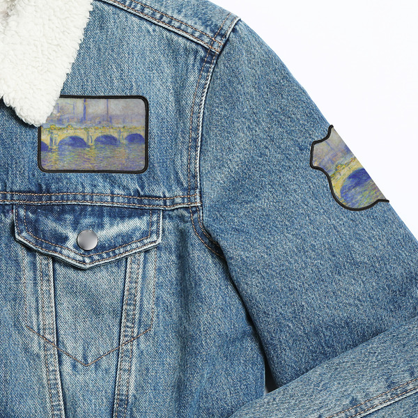 Waterloo Bridge by Claude Monet Patches Lifestyle Jean Jacket Detail