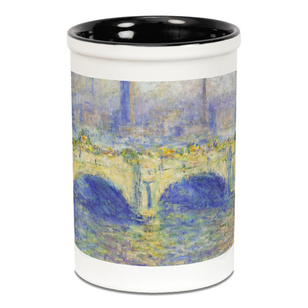 Waterloo Bridge by Claude Monet Pencil Holder - Black