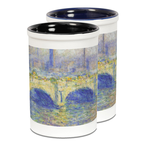 Custom Waterloo Bridge by Claude Monet Ceramic Pencil Holder - Large