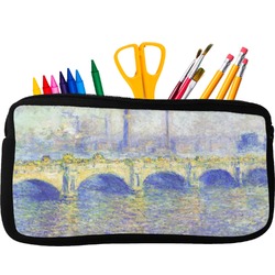 Waterloo Bridge by Claude Monet Neoprene Pencil Case - Small