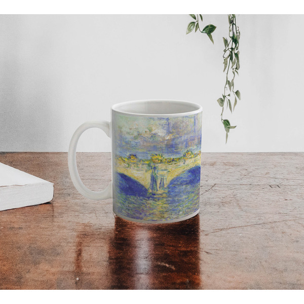 Waterloo Bridge by Claude Monet Personalized Coffee Mug - Lifestyle