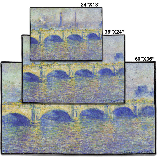 Waterloo Bridge by Claude Monet Personalized Door Mat - Group Parent IMF