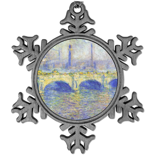 Custom Waterloo Bridge by Claude Monet Vintage Snowflake Ornament