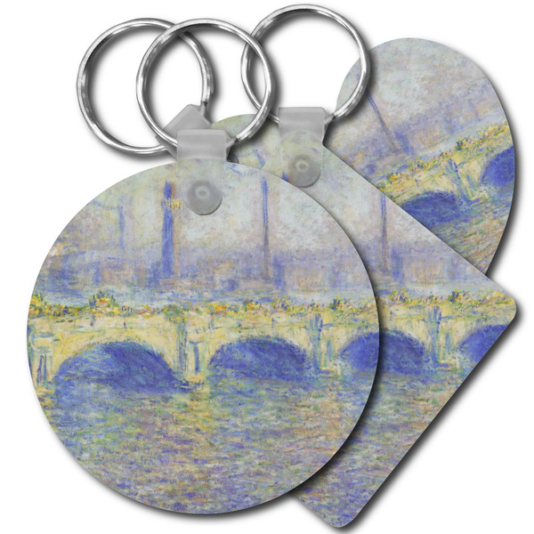 Custom Waterloo Bridge by Claude Monet Plastic Keychain