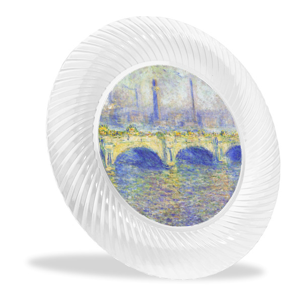 Custom Waterloo Bridge by Claude Monet Plastic Party Dinner Plates - 10"