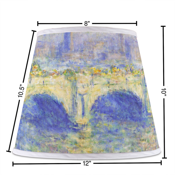 Waterloo Bridge by Claude Monet Poly Film Empire Lampshade - Dimensions